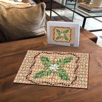 Hawaii Quilt Inspired Collection Aloha Flowers Puzzle Maile - Kukui Nut Lei LT7 - Polynesian Pride
