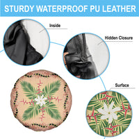 Hawaii Quilt Inspired Collection Aloha Flowers Spare Tire Cover Maile - Kukui Nut Lei LT7 - Polynesian Pride