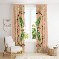 Hawaii Quilt Inspired Collection Aloha Flowers Window Curtain Maile - Kukui Nut Lei LT7 - Polynesian Pride