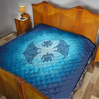 Hawaii Quilt Inspired Collection Aloha Sea Quilt Manta Ray and Turtles LT7 - Polynesian Pride