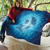 Hawaii Quilt Inspired Collection Aloha Sea Quilt Manta Ray and Turtles LT7 - Polynesian Pride