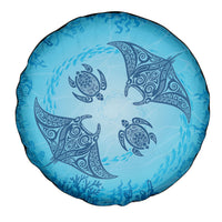 Hawaii Quilt Inspired Collection Aloha Sea Spare Tire Cover Manta Ray and Turtles LT7 - Polynesian Pride