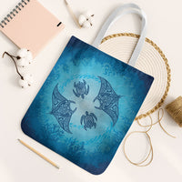 Hawaii Quilt Inspired Collection Aloha Sea Tote Bag Manta Ray and Turtles