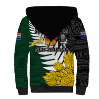 Personalised New Zealand Vs South Africa Rugby Sherpa Hoodie Rivals - Tribal Style LT7 - Polynesian Pride