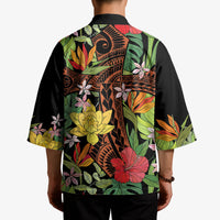 Mahalo Hawaii Ho'oponopono Pule Kimono Polynesian Pattern Cross
