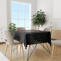Hawaii Ka Pule a ka Haku Memorial Tablecloth Flower Lei Cross - Black LT7 - Polynesian Pride