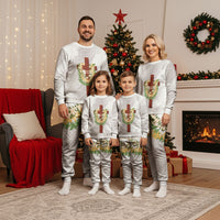 Hawaii Ka Pule a ka Haku Memorial Christmas Pajama Set Flower Lei Cross - Ivory White