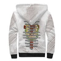 Hawaii Ka Pule a ka Haku Memorial Sherpa Hoodie Flower Lei Cross - Ivory White LT7 - Polynesian Pride
