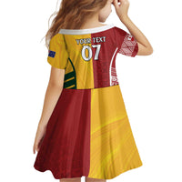 Australia - Tonga Rugby Custom Kid Short Sleeve Dress Minimalist Dynamic