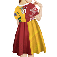 Australia - Tonga Rugby Custom Kid Short Sleeve Dress Minimalist Dynamic