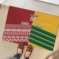 Australia - Tonga Rugby Custom Rubber Doormat Minimalist Dynamic