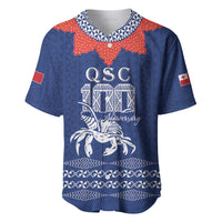 Queen Salote College 100 Years Anniversary Personalized Baseball Jersey Tonga QSC Royal Blue LT7 Royal Blue - Polynesian Pride