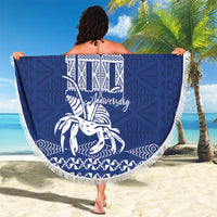Queen Salote College 100 Years Anniversary Beach Blanket Tonga QSC Royal Blue - Polynesian Pride