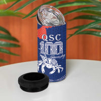 Queen Salote College 100 Years Anniversary Personalized 4 in 1 Can Cooler Tumbler Tonga QSC Royal Blue - Polynesian Pride