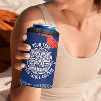 Queen Salote College 100 Years Anniversary Personalized 4 in 1 Can Cooler Tumbler Tonga QSC Royal Blue - Polynesian Pride