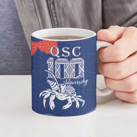 Queen Salote College 100 Years Anniversary Personalized Ceramic Mug Tonga QSC Royal Blue - Polynesian Pride