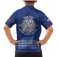 Queen Salote College 100 Years Anniversary Personalized Family Matching Mermaid Dress and Hawaiian Shirt Tonga QSC Royal Blue - Polynesian Pride