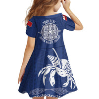 Queen Salote College 100 Years Anniversary Personalized Family Matching Mermaid Dress and Hawaiian Shirt Tonga QSC Royal Blue - Polynesian Pride