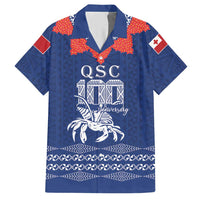 Queen Salote College 100 Years Anniversary Personalized Hawaiian Shirt Tonga QSC Royal Blue - Polynesian Pride
