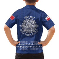 Queen Salote College 100 Years Anniversary Personalized Hawaiian Shirt Tonga QSC Royal Blue - Polynesian Pride