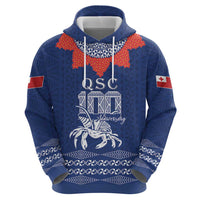 Queen Salote College 100 Years Anniversary Personalized Hoodie Tonga QSC Royal Blue - Polynesian Pride