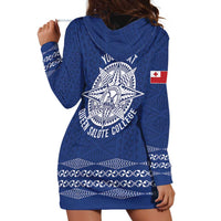 Queen Salote College 100 Years Anniversary Personalized Hoodie Dress Tonga QSC Royal Blue - Polynesian Pride