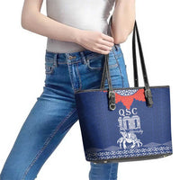 Queen Salote College 100 Years Anniversary Leather Tote Bag Tonga QSC Royal Blue - Polynesian Pride