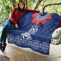 Queen Salote College 100 Years Anniversary Quilt Tonga QSC Royal Blue - Polynesian Pride