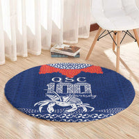 Queen Salote College 100 Years Anniversary Round Carpet Tonga QSC Royal Blue - Polynesian Pride