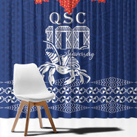 Queen Salote College 100 Years Anniversary Window Curtain Tonga QSC Royal Blue - Polynesian Pride