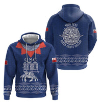 Queen Salote College 100 Years Anniversary Personalized Zip Hoodie Tonga QSC Royal Blue - Polynesian Pride