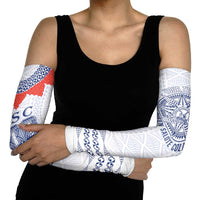 Queen Salote College 100 Years Anniversary Personalized Arm Sleeves Tonga QSC White - Polynesian Pride