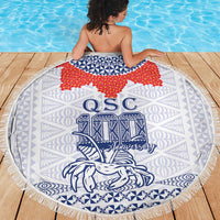 Queen Salote College 100 Years Anniversary Beach Blanket Tonga QSC White - Polynesian Pride