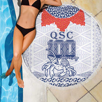 Queen Salote College 100 Years Anniversary Beach Blanket Tonga QSC White - Polynesian Pride