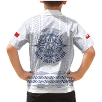 Queen Salote College 100 Years Anniversary Personalized Family Matching Mermaid Dress and Hawaiian Shirt Tonga QSC White LT7 - Polynesian Pride