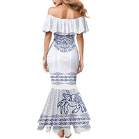 Queen Salote College 100 Years Anniversary Personalized Family Matching Mermaid Dress and Hawaiian Shirt Tonga QSC White LT7 - Polynesian Pride