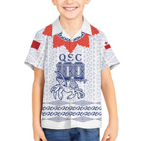 Queen Salote College 100 Years Anniversary Personalized Hawaiian Shirt Tonga QSC White - Polynesian Pride
