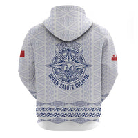 Queen Salote College 100 Years Anniversary Personalized Hoodie Tonga QSC White - Polynesian Pride