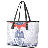 Queen Salote College 100 Years Anniversary Leather Tote Bag Tonga QSC White - Polynesian Pride