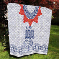 Queen Salote College 100 Years Anniversary Quilt Tonga QSC White - Polynesian Pride