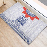 Queen Salote College 100 Years Anniversary Rubber Doormat Tonga QSC White - Polynesian Pride
