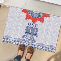 Queen Salote College 100 Years Anniversary Rubber Doormat Tonga QSC White - Polynesian Pride