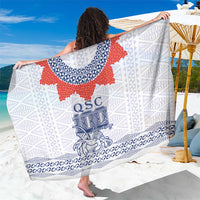Queen Salote College 100 Years Anniversary Sarong Tonga QSC White - Polynesian Pride