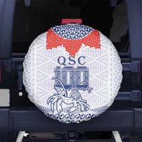 Queen Salote College 100 Years Anniversary Spare Tire Cover Tonga QSC White - Polynesian Pride
