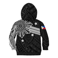 Personalised Philippines Kid Hoodie Tribal Sun LT7 - Polynesian Pride