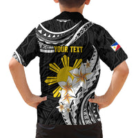 Personalised Philippines Tribal Family Matching Off Shoulder Long Sleeve Dress and Hawaiian Shirt Mix Plumeria LT7 - Polynesian Pride