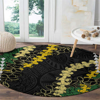 Hawaii Aloha Kakau Round Carpet Puakenikeni and Maile Lei Twist LT7 - Polynesian Pride