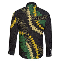 Hawaii Puakenikeni - Maile Lei Family Matching Mermaid Dress and Hawaiian Shirt Obsidian Black