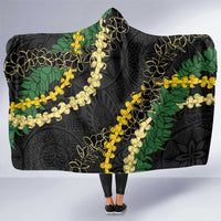 Hawaii Puakenikeni - Maile Lei Hooded Blanket Obsidian Black LT7 One Size Black - Polynesian Pride