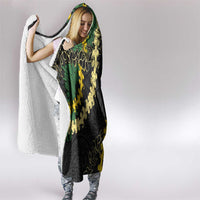 Hawaii Puakenikeni - Maile Lei Hooded Blanket Obsidian Black LT7 - Polynesian Pride